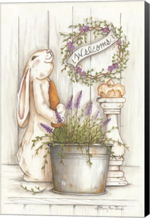 Framed Welcome Bunny Print