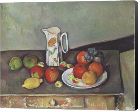 Framed Still Life with Milk Jug and Fruit Print