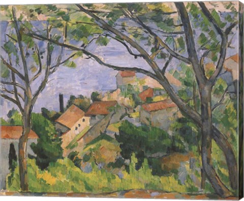 Framed View of L&#39;Estaque Through the Trees Print