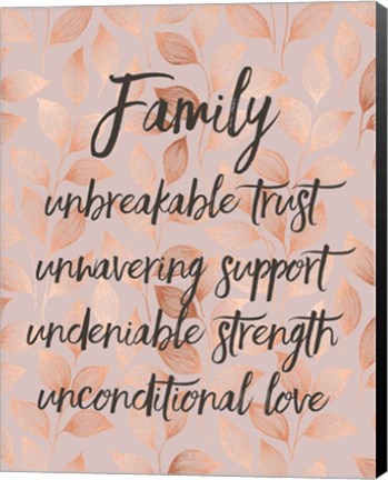 Framed Family Unbreakable Trust - Pink Print