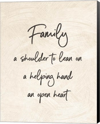 Framed Family a Shoulder to Lean On - Cream Print
