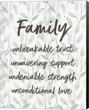 Framed Family Unbreakable Trust - Leaves Print