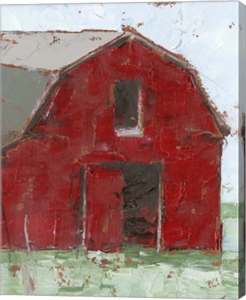 Framed Big Red Barn I Print