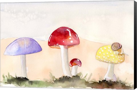 Framed Faerie Mushrooms II Print