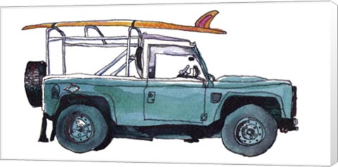 Framed Surf Car I Print