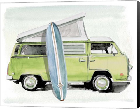 Framed Surf Wagon I Print