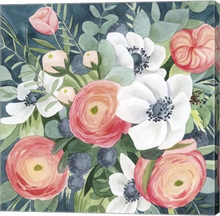 Framed Bewitching Bouquet I Print