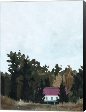 Framed Forest Cottage I Print