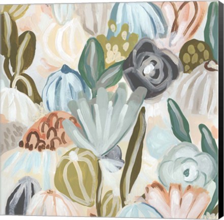 Framed Parasol Garden II Print