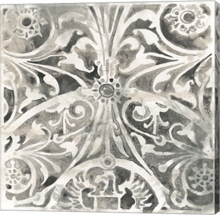 Framed Antique Stone Tile IV Print