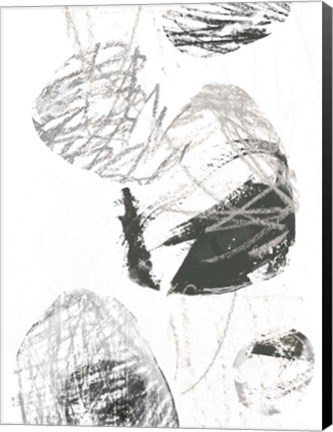 Framed Scribble Stones I Print