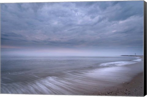 Framed Stormy Beach, Cape May National Seashore, NJ Print