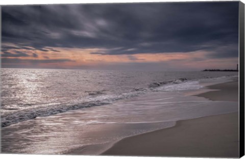 Framed Sunset on Shore, Cape May National Seashore, NJ Print