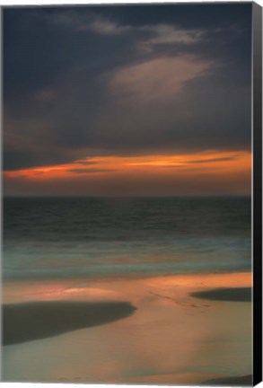 Framed Overcast Sunrise at Cape May National Seashore, NJ Print