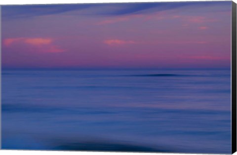 Framed Sunrise On Ocean Shore, Cape May NJ Print