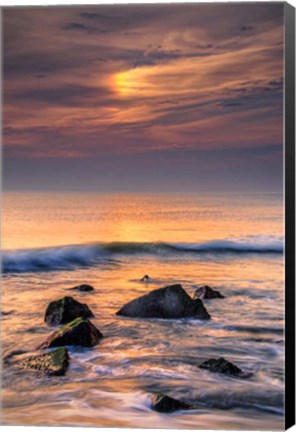 Framed Scenic Cape May Beach, Cape May NJ Print