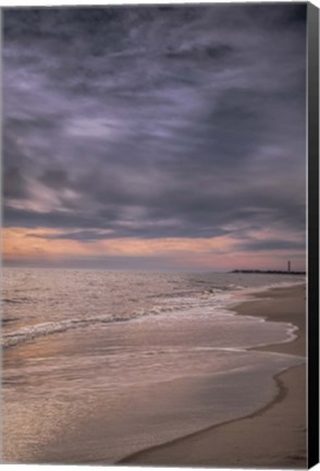 Framed Sunset On Shore, Cape May National Seashore, NJ Print