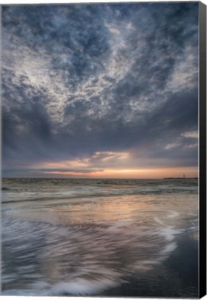 Framed Overcast Sunrise On Shore, Cape May National Seashore, NJ Print