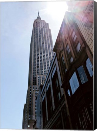 Framed Empire State Building From Street Print