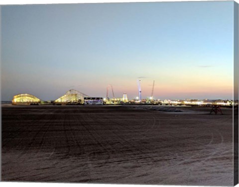 Framed Boardwalk at Dusk, Wildwood NJ Print