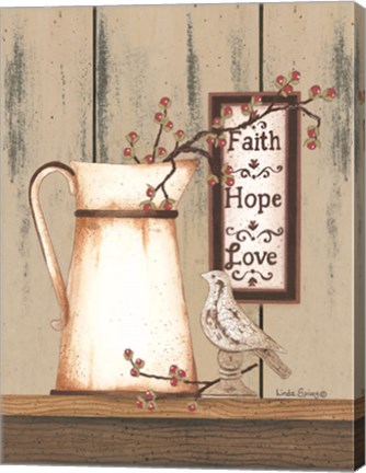 Framed Faith Hope Love Print