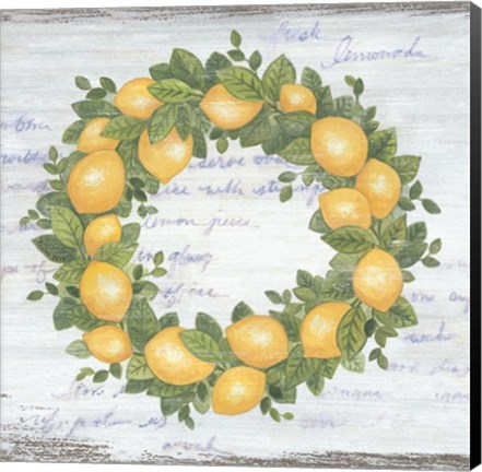 Framed Lemon Wreath Print