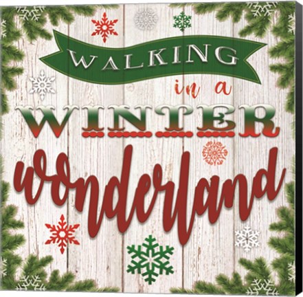 Framed Walking in a Winter Wonderland Print