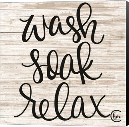 Framed Wash Soak Relax Print