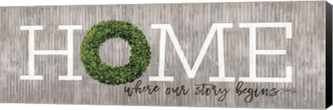 Framed Boxwood Home Print