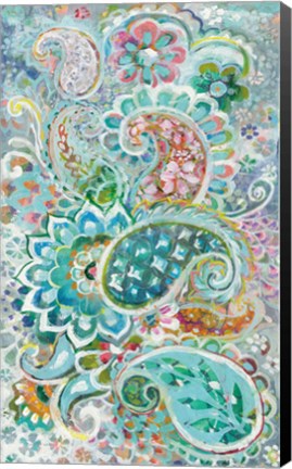 Framed Paisley Flowers Print