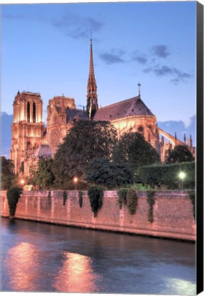 Framed Notre Dame at Dusk Print