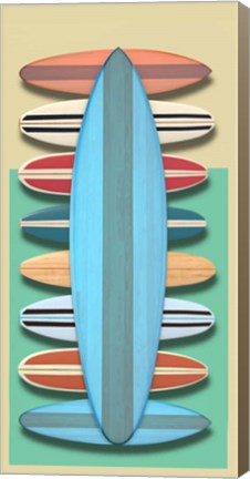 Framed Surfboards - Red Print