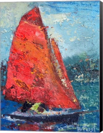 Framed Red Sail Print