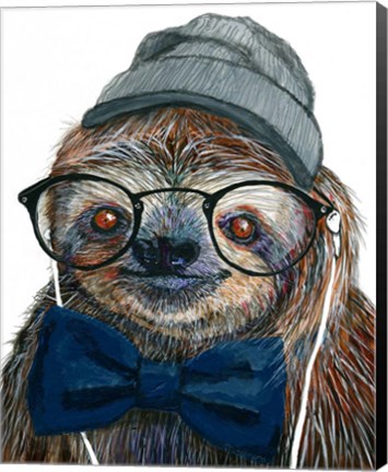 Framed Hipster Sloth Print