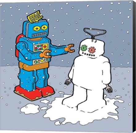Framed Snow Bot Print