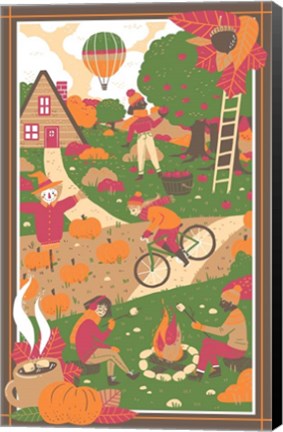 Framed Fall Scenes Print