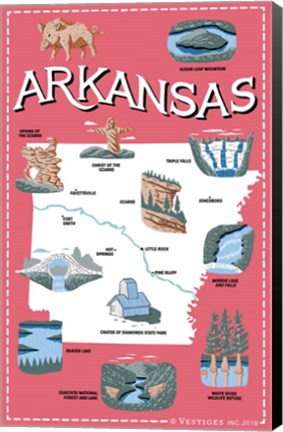 Framed Arkansas 2 Print