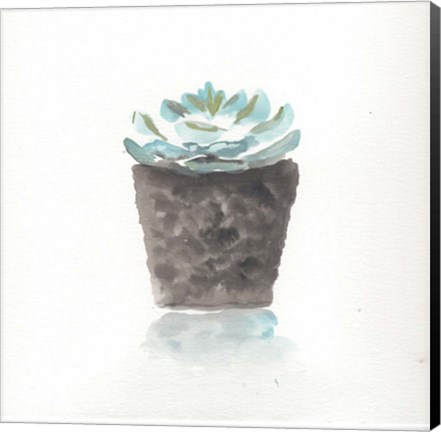 Framed Watercolor Cactus Still Life I Print