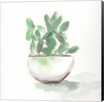 Framed Watercolor Cactus Still Life III Print