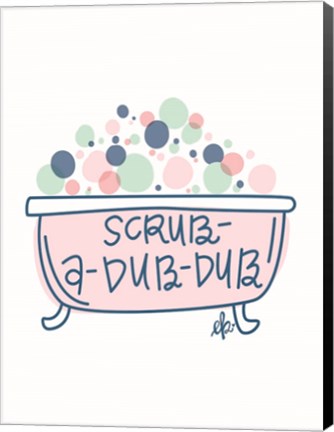 Framed Scrub-a-Dub-Dub Print