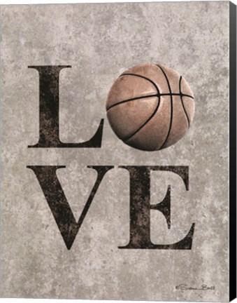 Framed LOVE Basketball Print