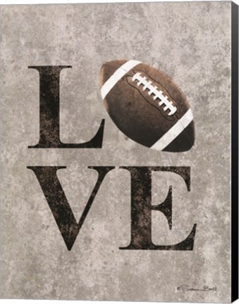 Framed LOVE Football Print