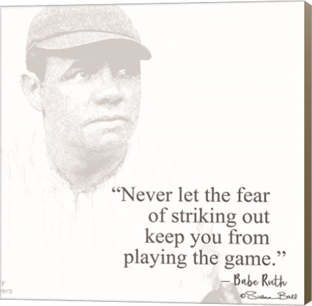 Framed Baseball Greats - Babe Ruth Print
