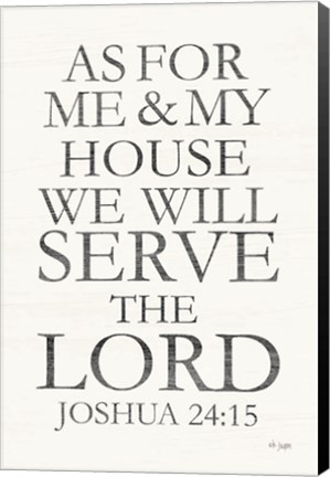 Framed We Will Serve the Lord Print