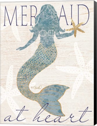 Framed Mermaid at Heart Print
