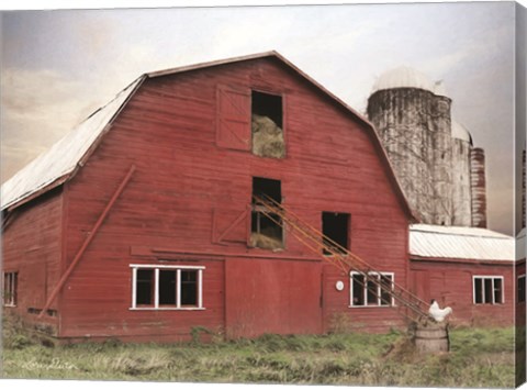 Framed Hay Filled Barn Print