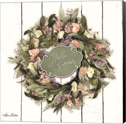 Framed Hello Summer Wreath Print