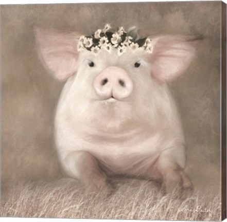 Framed Painted Piggy Print