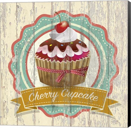 Framed Cherry Cupcake Print