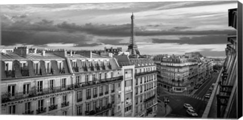 Framed Morning in Paris (BW) Print